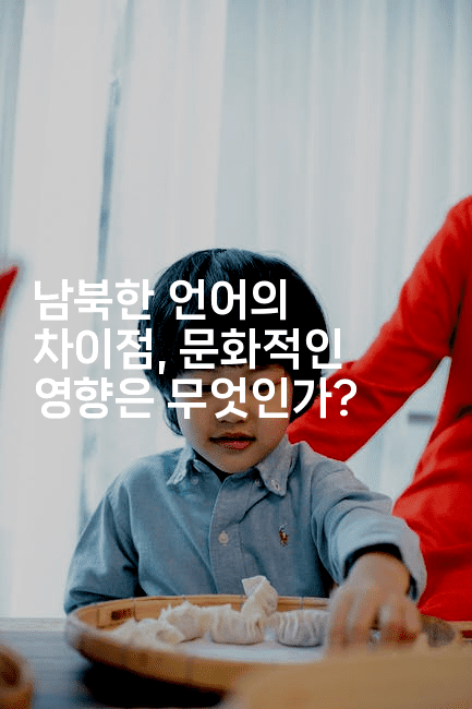 남북한 언어의 차이점, 문화적인 영향은 무엇인가? -금융루루