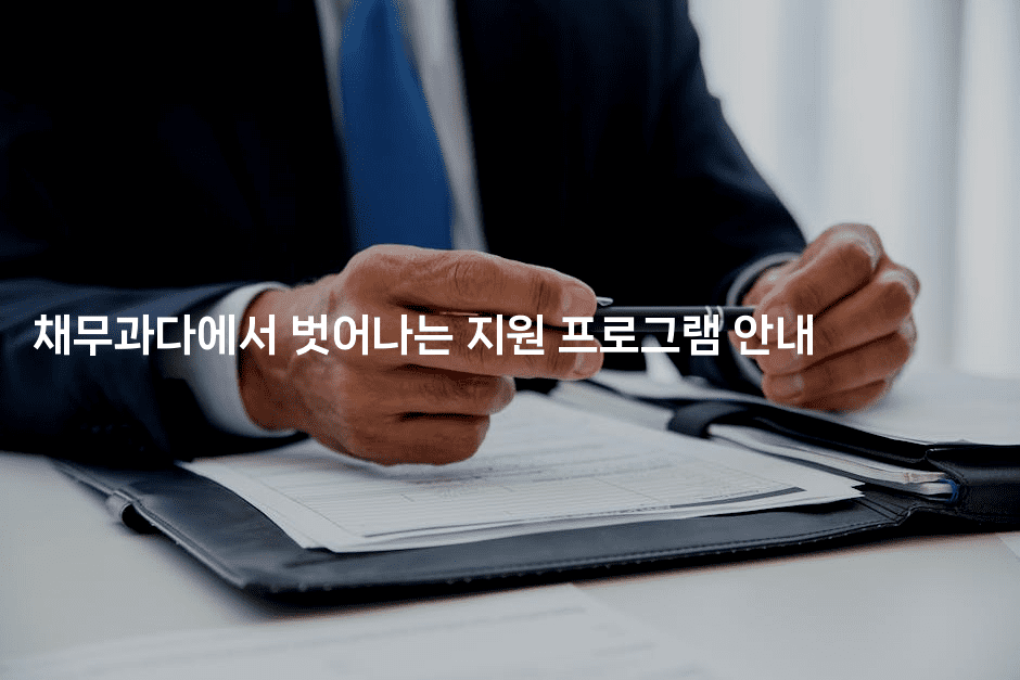 채무과다에서 벗어나는 지원 프로그램 안내-금융루루