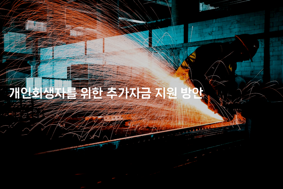 개인회생자를 위한 추가자금 지원 방안-금융루루